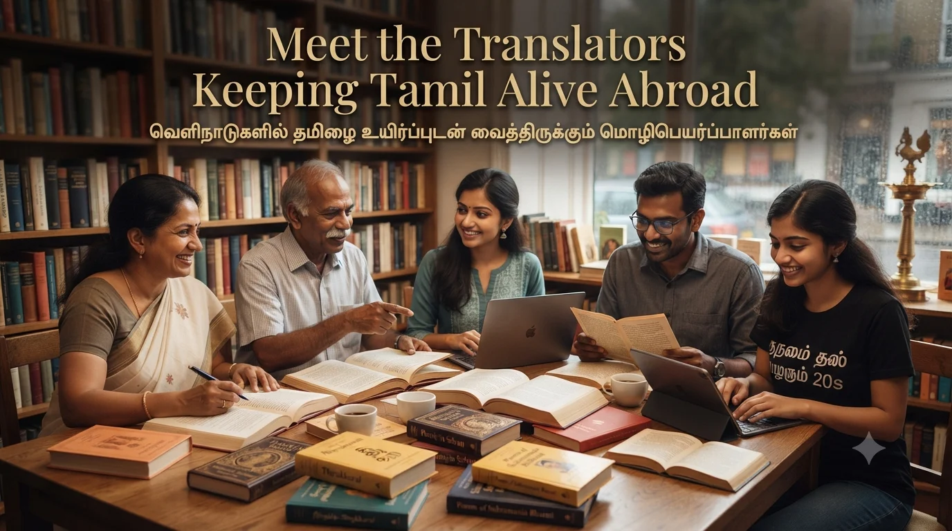 Translators at work on Tamil texts